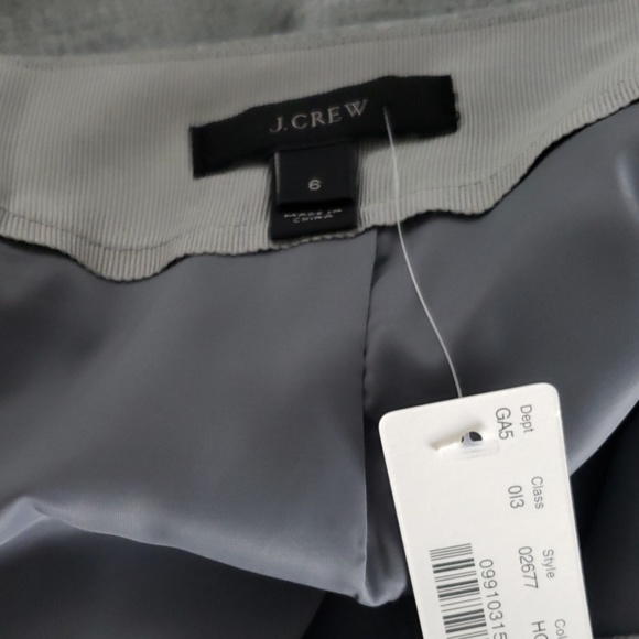 J. Crew Scallop Trim Gray Wool Mini Skirt NWT SZ6 - Picture 5 of 7